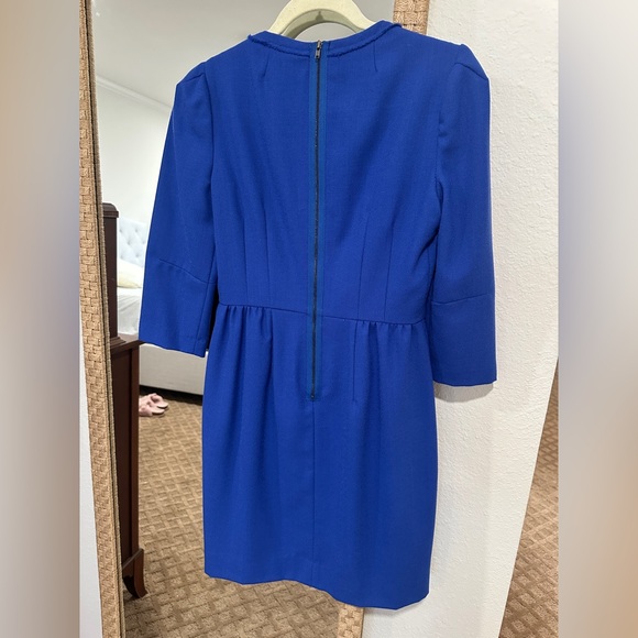 J.Crew Royal Blue Preppy Dress - Size 2 - 3/4 Sleeves, Knee Length - Picture 5 of 9